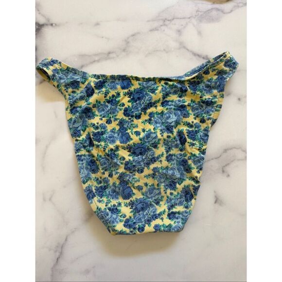 women's S bikini bottoms V padded bra swim suit 2 piece cotton high rise 90’s fl - Picture 5 of 8